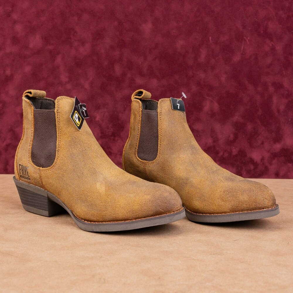 Frye Supply Women Steel Toe Crafted Chelsea Slip-on Work ankle Boots sz 7